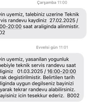 Teknik Servis Randevularında Sürekli Aksama