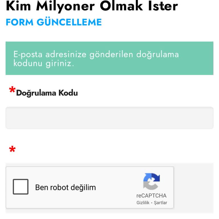 Yarışma Başvurusunda Güncelleme Sorunu