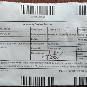 Ayakkabıda Erken Açılma Sorunu Ve İade Reddi