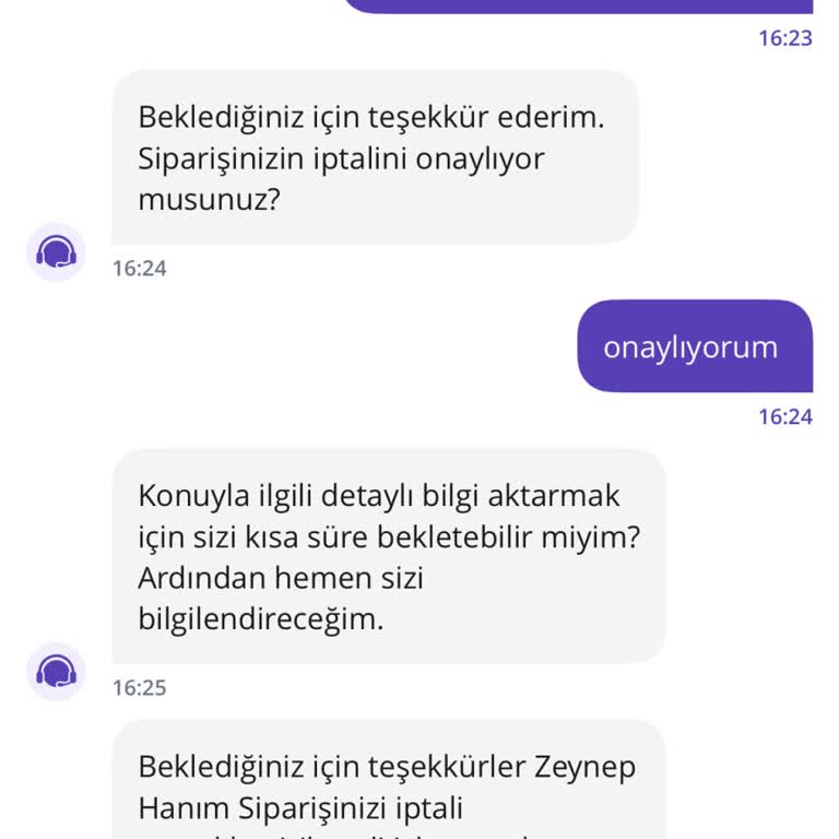 Yanlış Sipariş İptal Edilemiyor Müşteri Hizmetleri Yetersiz