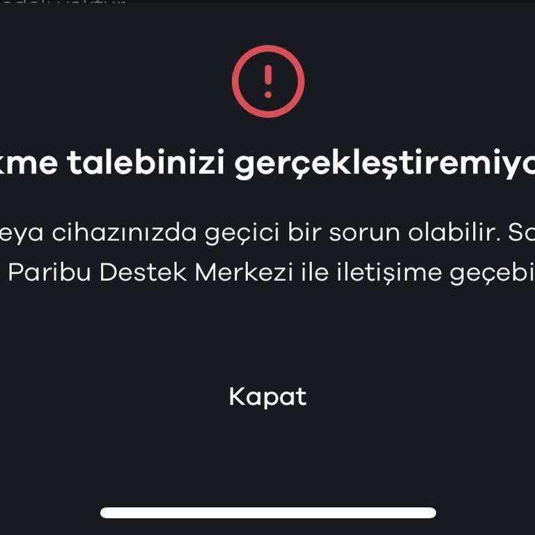 Paribu'da TL Çekme İşlemi Sorunu Ve Yanıtsız Destek