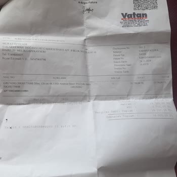 Vatan Bilgisayar'dan Aldığım Televizyonda Karşılaştığım Sorunlar