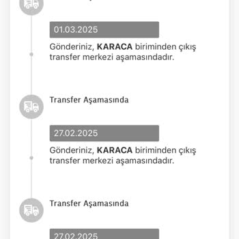 Karaca Home Siparişim Kargoda Takıldı