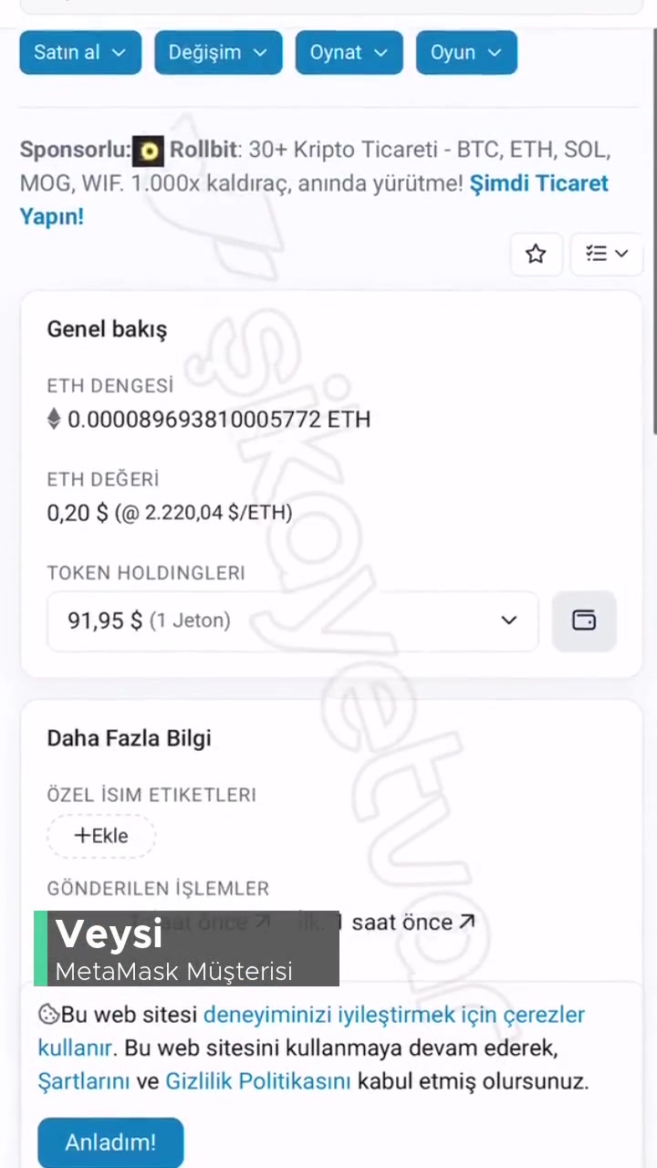 Metamask Kriptolarım Haberim Olmadan Sözde Çok Güvenilir MateMask'tan Hacklendi! videonun kapak resmi
