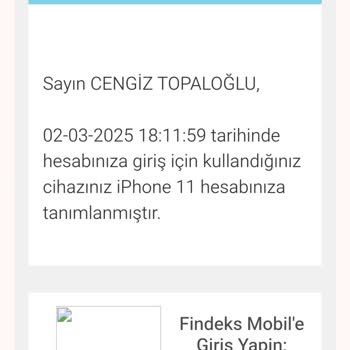 Bilinmeyen Hesap Ve Güvenlik Endişesi