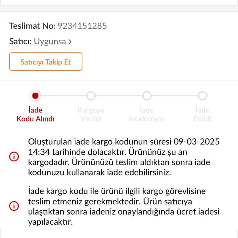 Sipariş İadesi Ve Geciken Ödeme Sorunu