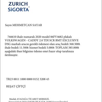 Ödeme Yapıldı, Geri Dönüş Bekleniyor