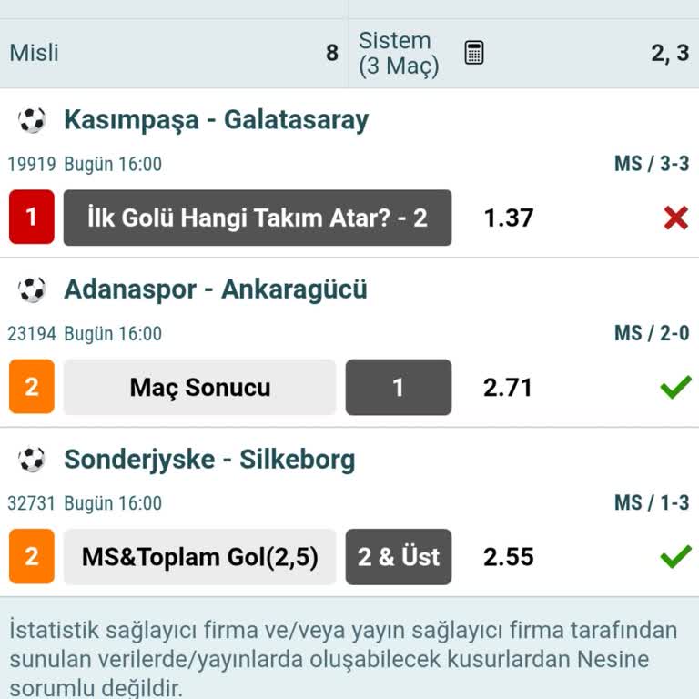 Spor Toto Teşkilatı Yanlış Sonuçlandırılan Bahis Maçı