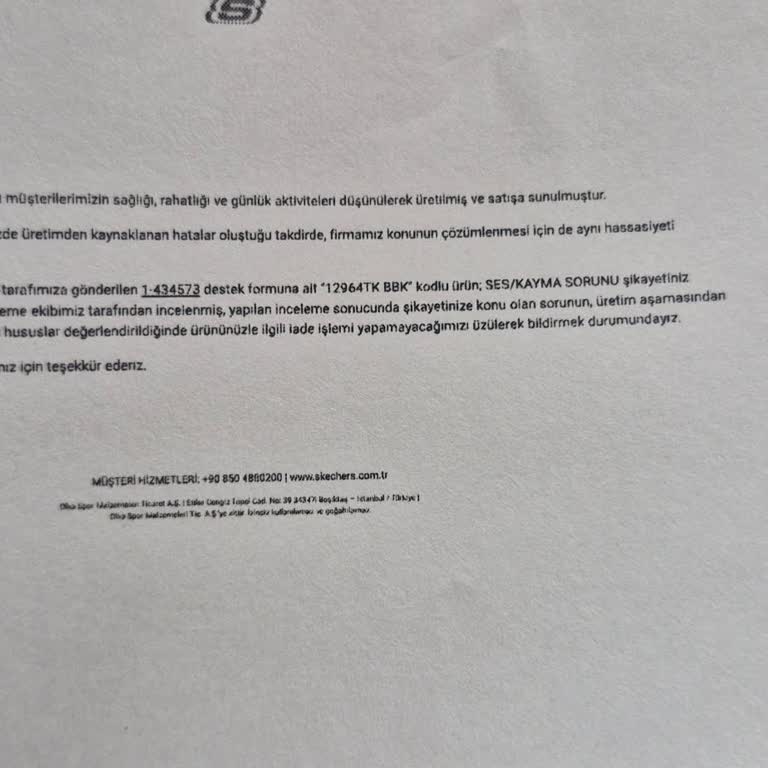 Skechers Ayakkabıda Tekrarlayan Ses Sorunu Ve Garanti Hayal Kırıklığı