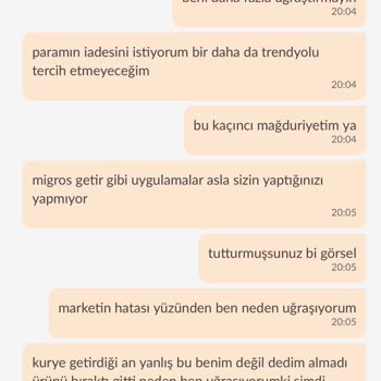 Yanlış Sipariş Ve Yetersiz Destek: Trendyol GO'da Hayal Kırıklığı