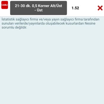 Yanlış Korner Dakikası Nedeniyle Kupon Kaybı