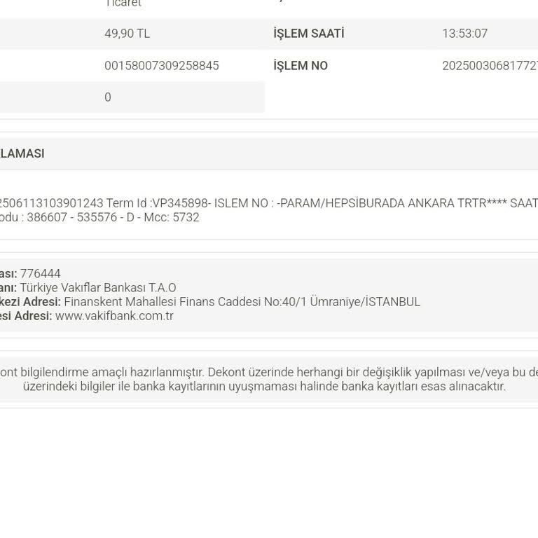 Hepsiburada Üzerinden İzinsiz Para Çekimi