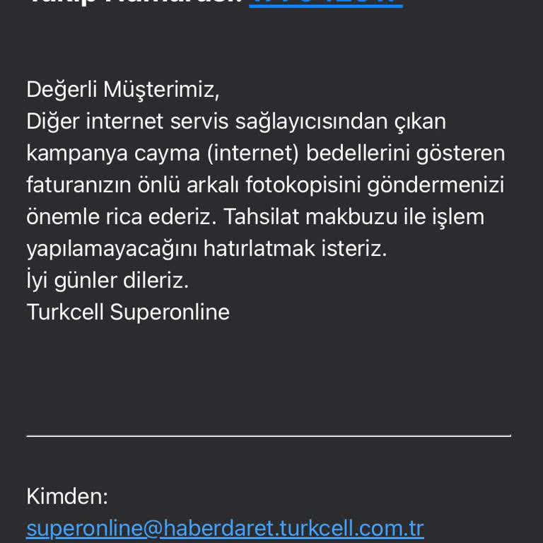 Turkcell Superonline'dan Cayma Bedeli Sorunu