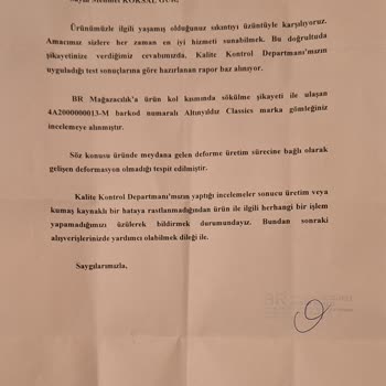 Altınyıldız Classics Gömleklerde Kalite Sorunu