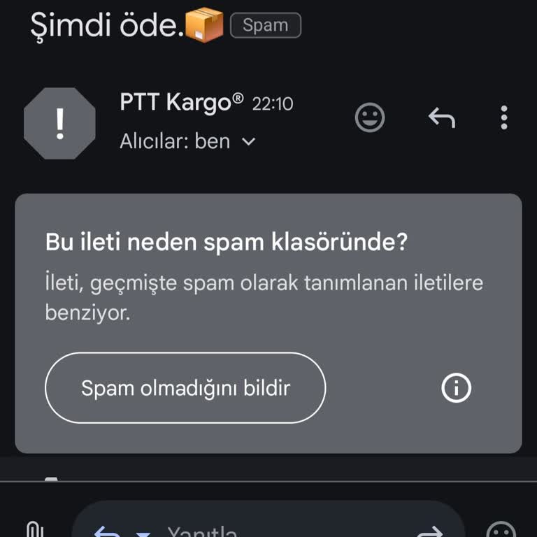 Gümrük Ücreti Talep Eden Şüpheli E-postalar