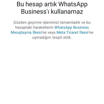 WhatsApp Hesabımın Sebepsiz Kapatılması