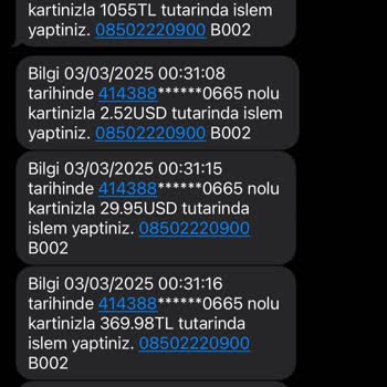 QNB Sanal Karttan İzinsiz İşlemler
