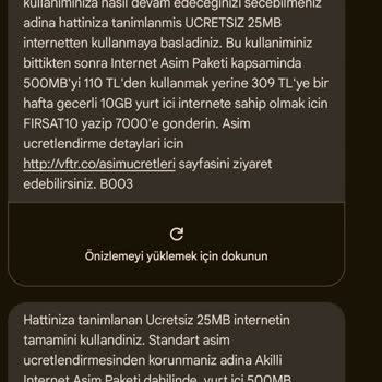 Yanlış Aşım Mesajlarıyla Karşılaştım
