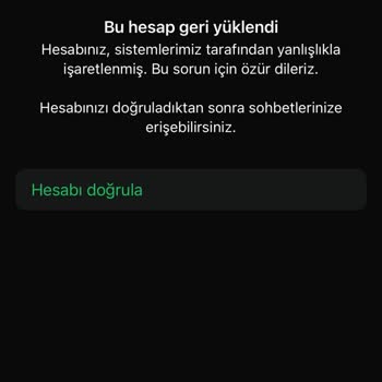 WhatsApp'ta Nedensiz Ban Sorunu