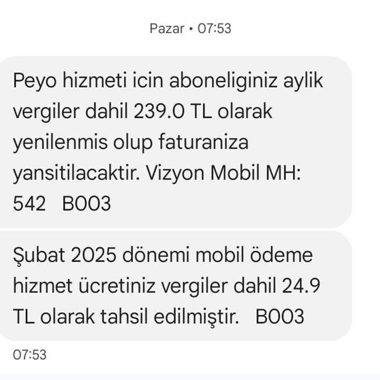Bilinmeyen Abonelikle Hesabımdan 260 TL Kesildi!