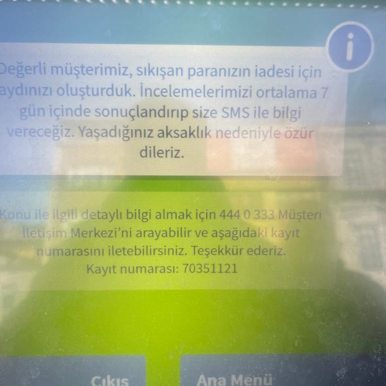 ATM'de Yutulan Para Geri Dönmüyor