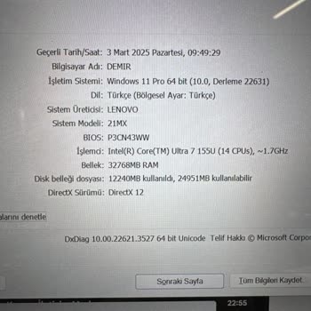 Lenovo Laptop Touchpad Ve Klavye Sorunu
