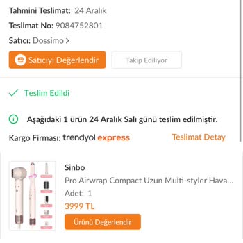 Sinbo Saç Şekillendirici Elimde Patladı, Bebeğim Korktu