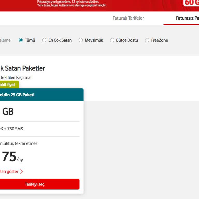 Vodafone'a Geçişte Hoşgeldin Paketi Sorunu