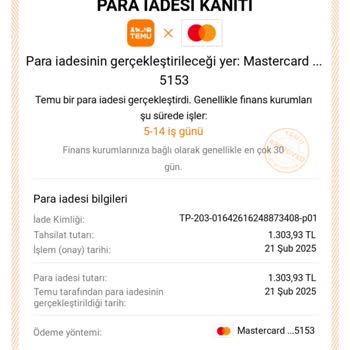 Kredi Kartı İadesinde Banka Ve Temu Arasında Kalan Müşteri