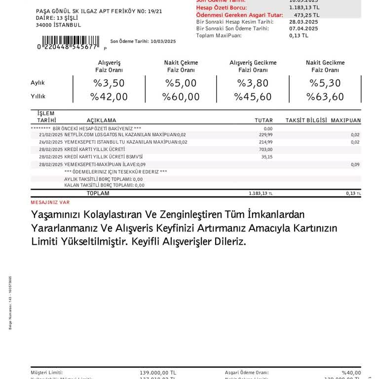 Kart Aidatı Şoku: 3 Yıl Sonra Gelen Beklenmedik Ücret