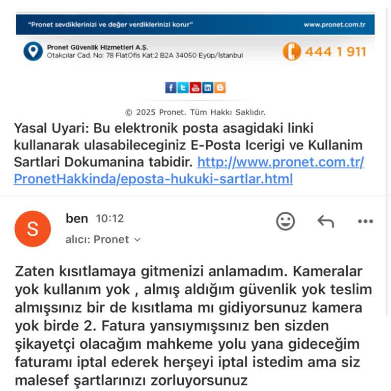Pronet Kamera Sistemleri İle Yaşanan İptal Sorunları