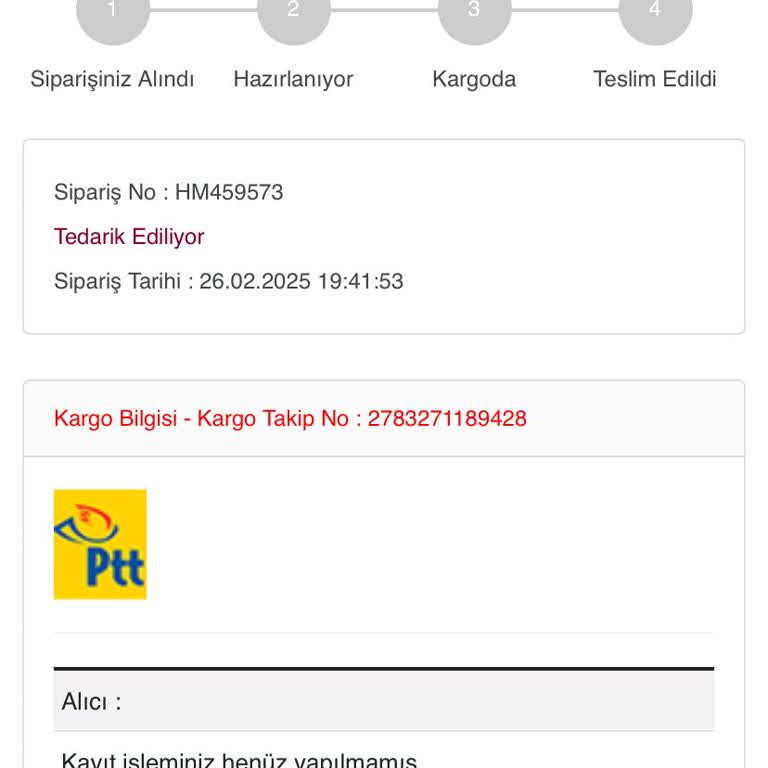 Siparişim Nerede? İletişim Kuramıyorum!