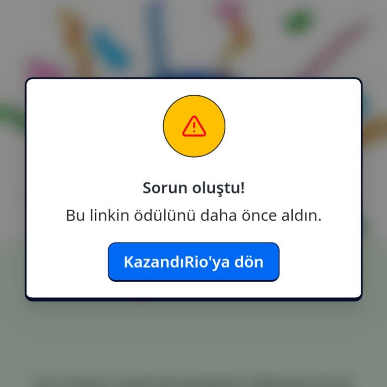 Kazandırio İle Kazanılan Paket Yüklenmiyor!