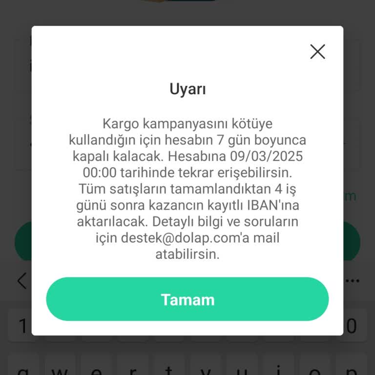 Yanlış Fiyat Girişi Nedeniyle Haksız Hesap Askıya Alınması
