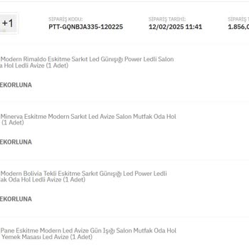 Epttavm'den Sipariş Ettiğim LED Avize 20 Gündür Gelmedi!