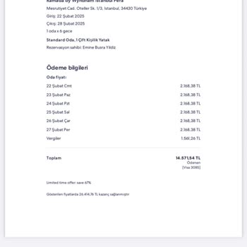 Hotels.com Stornierung, 1.000 ₺ Differenz bei Rückerstattung nach falscher Zahlung