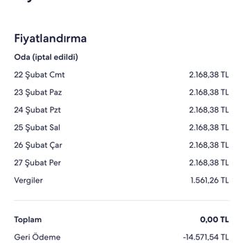 Hotels.com Stornierung, 1.000 ₺ Differenz bei Rückerstattung nach falscher Zahlung