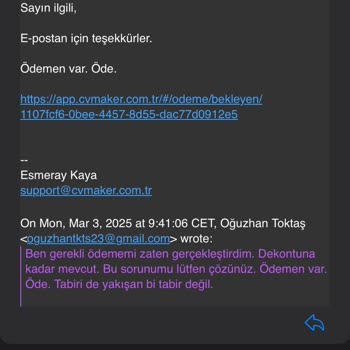 Ödeme Sorunu Ve Yanıltıcı İletişim