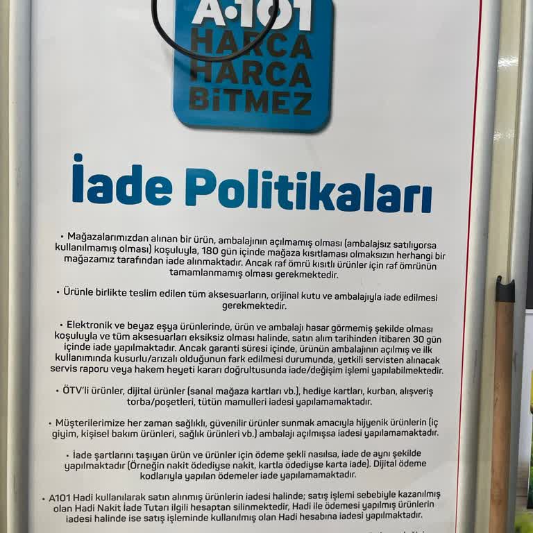 A101 Mağazasında Değişim Ve İade Sorunu
