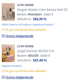 LCW Home Siparişimde Kusurlu Ürün Şoku