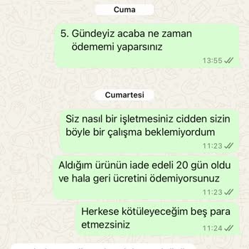 İade Ücreti Geri Ödenmiyor, Paramı İstiyorum