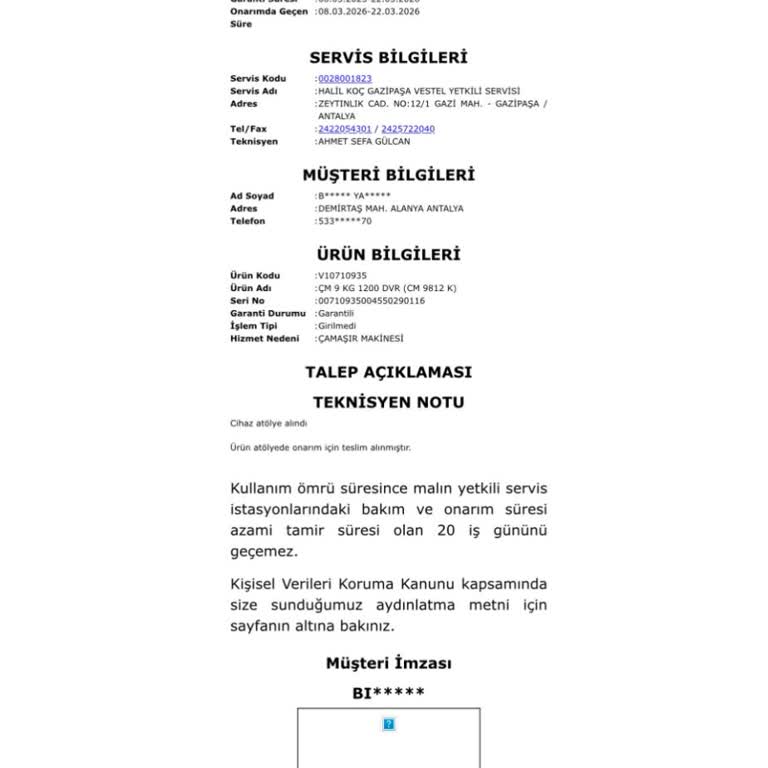 Vestel Çamaşır Makinesi Sorunları Ve Müşteri Memnuniyetsizliği