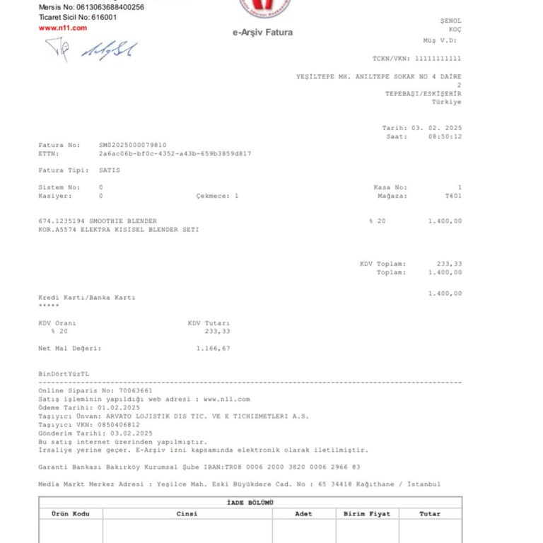 Media Markt'tan Aldığım Blender Bozuk Çıktı