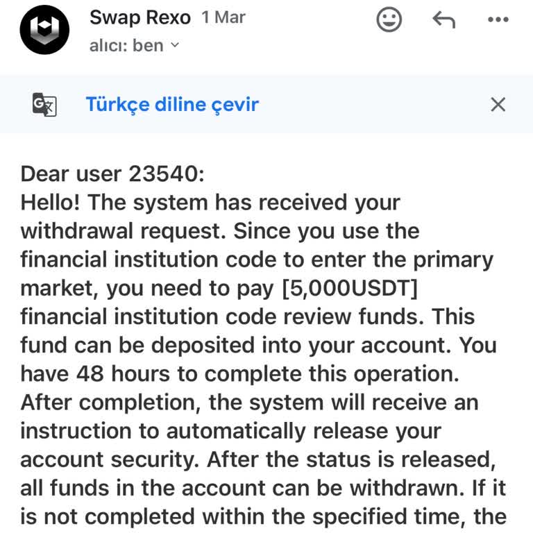 Rexoswap'ta Finansal Kod Çıkmazı: Acil Yardım Talebi