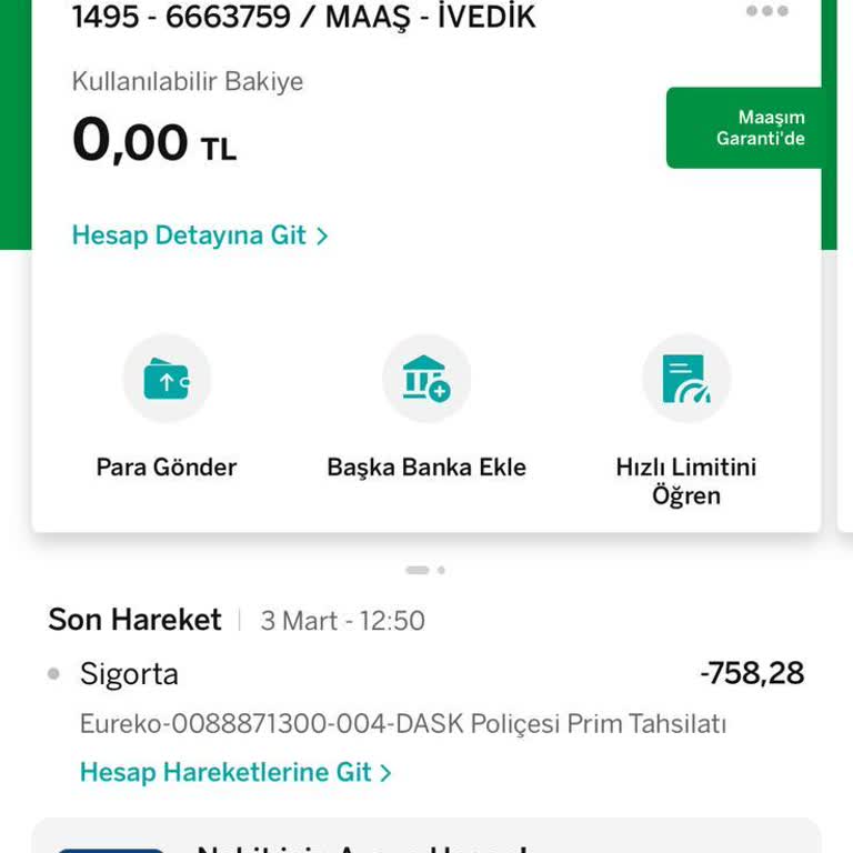 Garanti Bankası'nda DASK Poliçesi Ödeme Sorunu