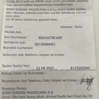 Sony TV Tamir Sorunu Ve Müşteri Mağduriyeti