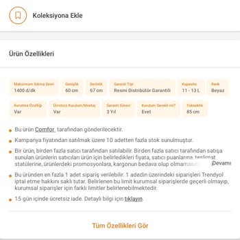 Kırık Çamaşır Kurutma Makinesi Ve İade Sorunu