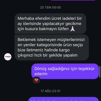 Sipariş Sonrası Sessizlik Ve İade Sorunu
