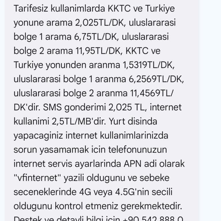 Vodafone'un Şok Eden Fatura Sürprizi