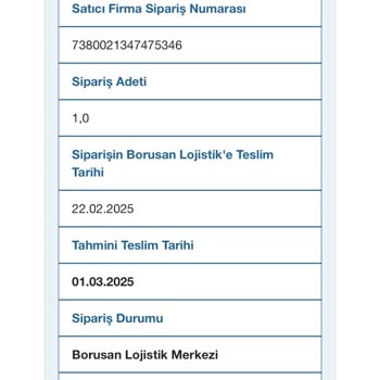Borusan Lojistik Teslimat Bilgisi Belirsizliği
